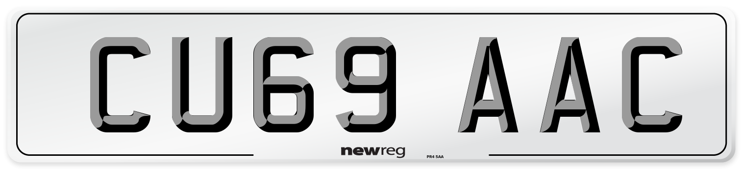 CU69 AAC Number Plate from New Reg
